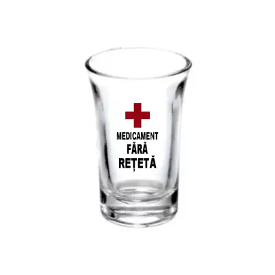 Medicament fara reteta, set 6 pahare shout cu mesaje